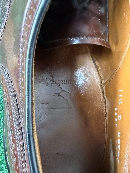 Allen Edmonds Cambridge Cordovan 8685 Wingtip Dress Shoes Burgundy Mens 11.5 D main image 9